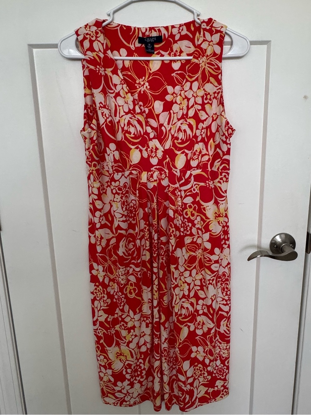 Sleeveless Red Floral Dress - Picture 1 of 3